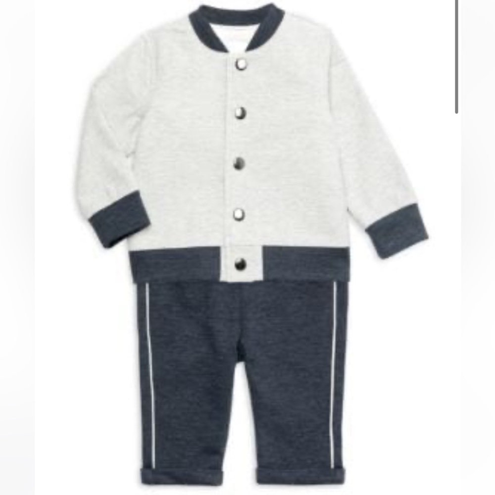Miniclasix baby boy 2 piece outfit - bomber jacket and pants